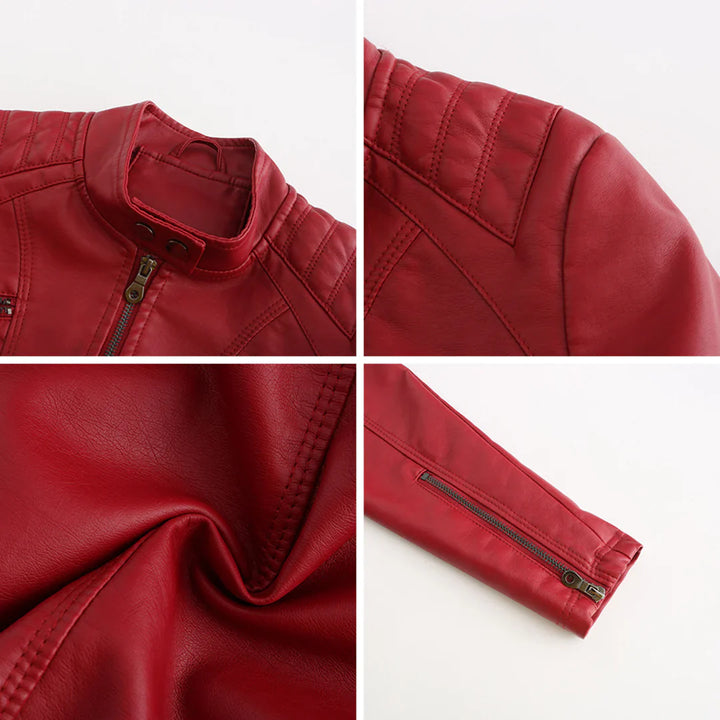 Levoire | Veste De Biker En Simili Cuir Pour Femmes