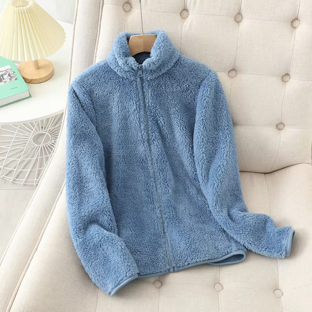 Levoire | Veste Décontractée Douce Hiver Bleu