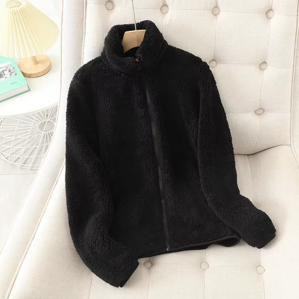 Levoire | Veste Décontractée Douce Hiver Noir