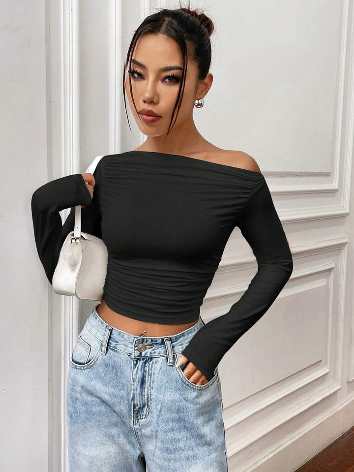 Levoire | Haut Élégant Off Shoulder Avec Manches Longues