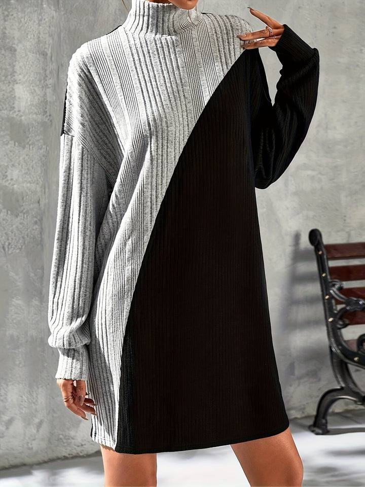 Levoire | Robe Tricotée Avec Motif De Col En Tortue