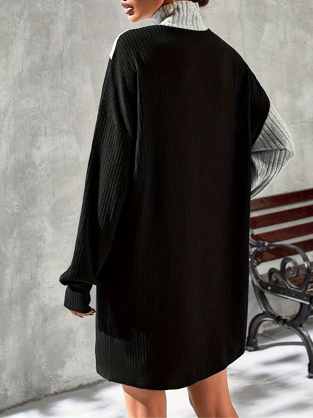 Levoire | Robe Tricotée Avec Motif De Col En Tortue
