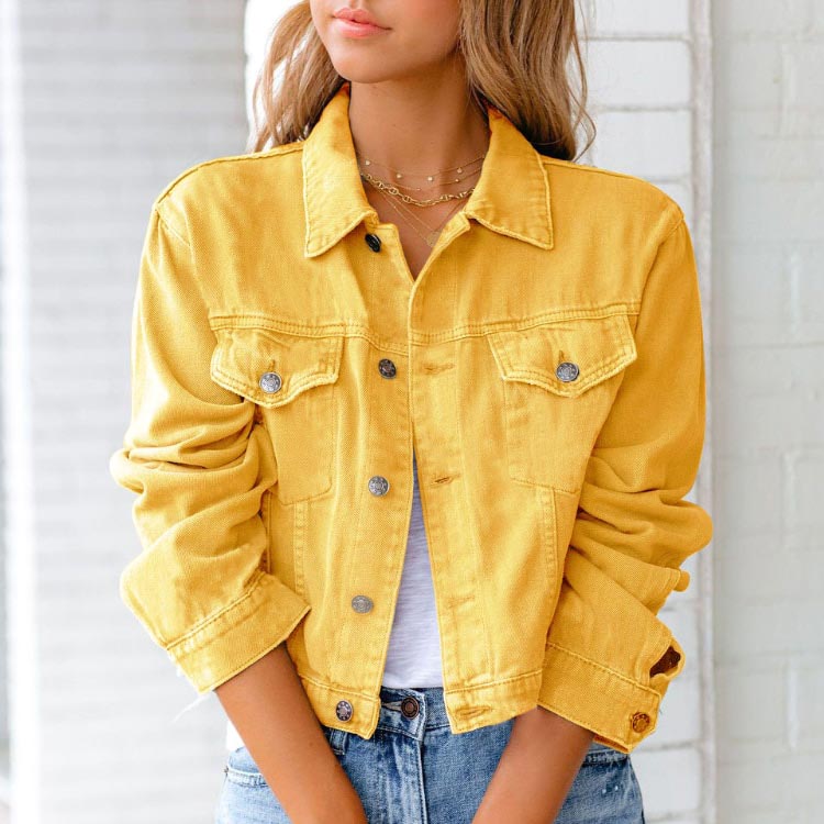 Levoire | Veste en jean tendance Jaune