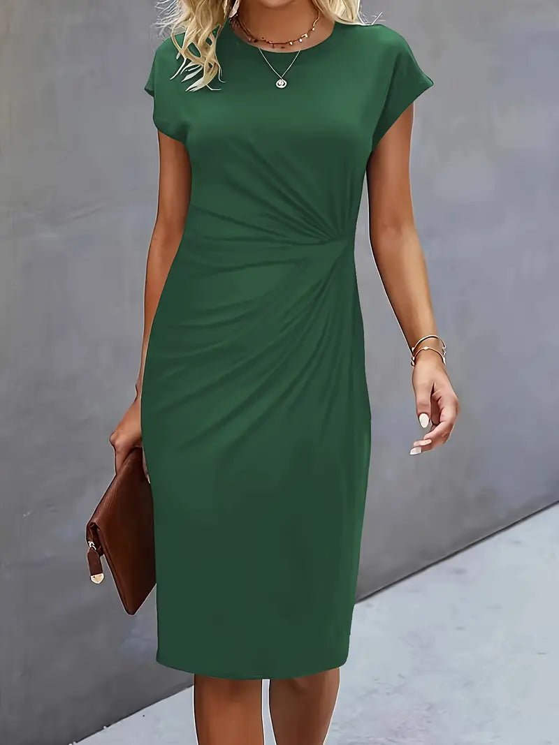 Levoire | Robe Midi Intemporelle Vert foncé
