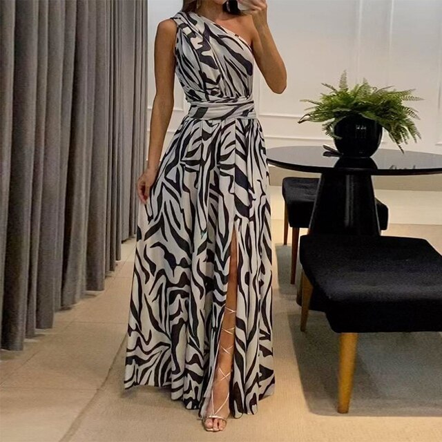 Levoire | Robe Tendance Avec Impression noir
