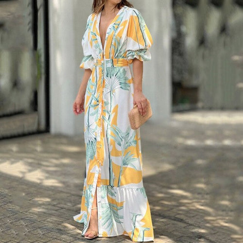Levoire | Robe Maxi Élégante Pour Femmes Avec Imprimé Floral