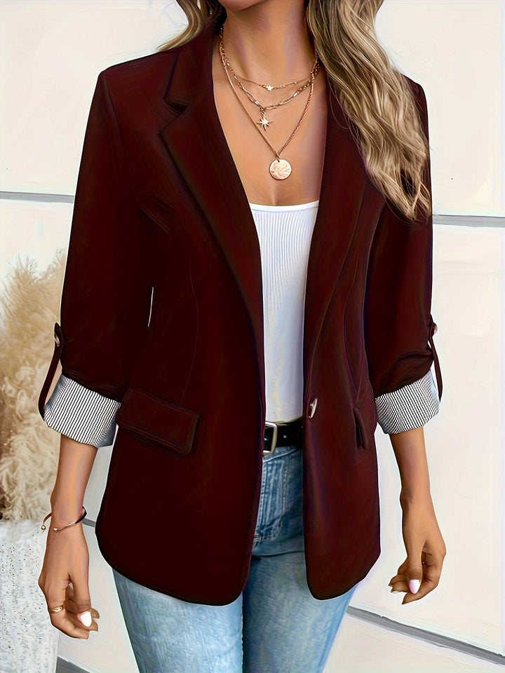 Levoire | Blazer Élégant À Coupe Décontractée Pour Femmes Bourgogne