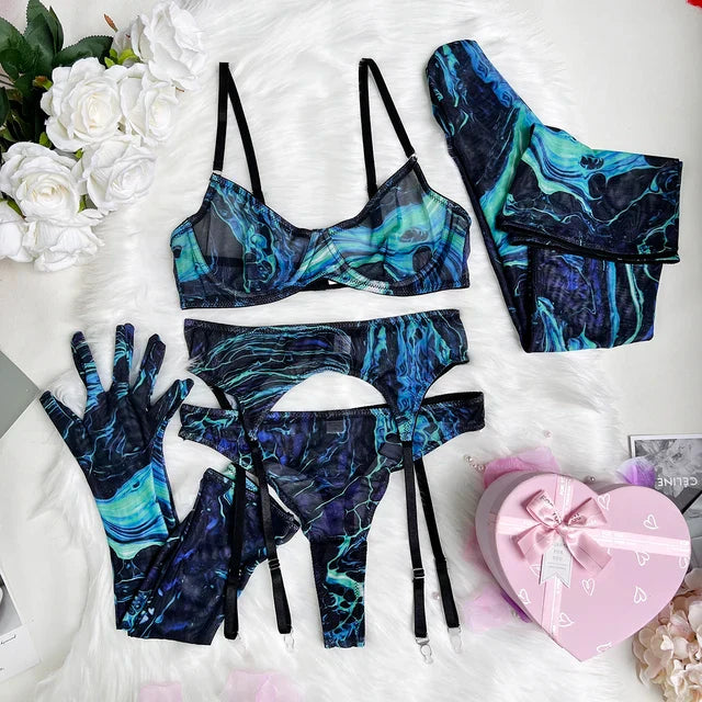Levoire | Ensemble De Lingerie Tie Dye 5 Pièces