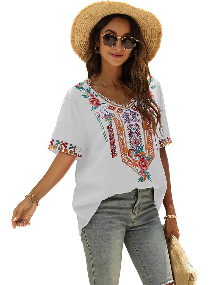 Levoire | Chemisier slim mexicain brodé