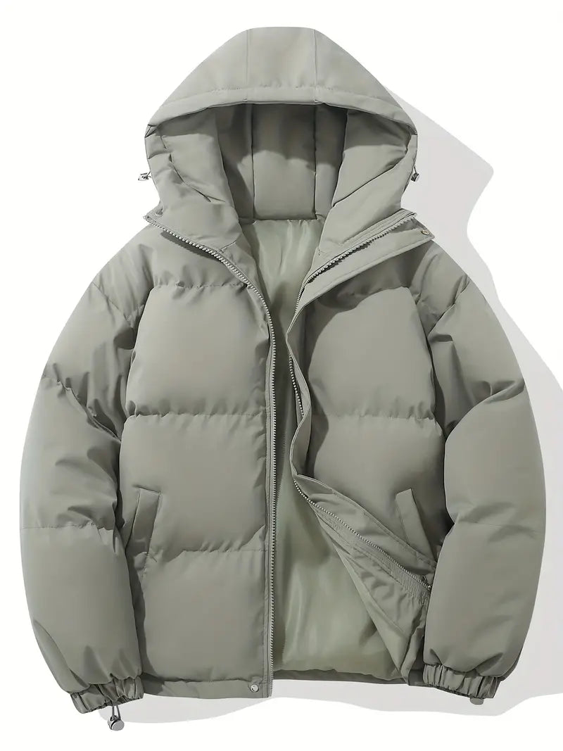 Levoire | Veste D'Hiver Doublée Avec Capuche Gris clair