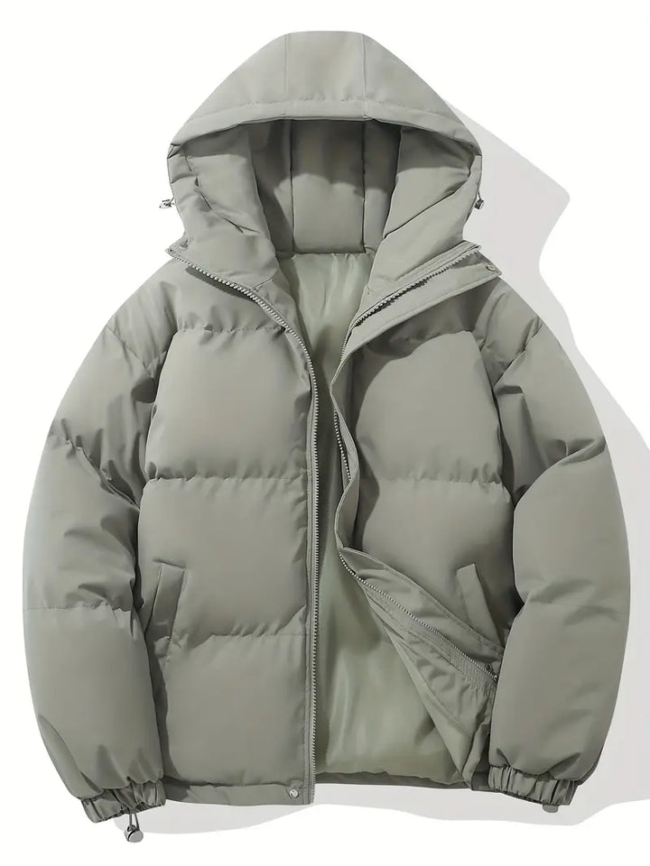 Levoire | Veste Chaude Au Design Classique Avec Capuche Gris clair