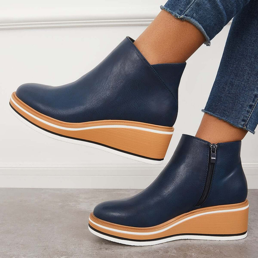 Levoire | Fermeture Éclair Plateforme Cales Bottes Pour Femmes