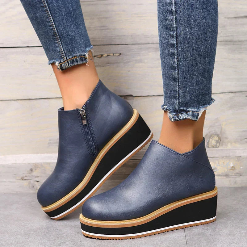 Levoire | Fermeture Éclair Plateforme Cales Bottes Pour Femmes