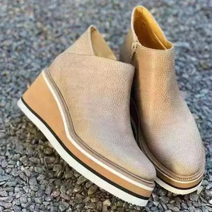 Levoire | Fermeture Éclair Plateforme Cales Bottes Pour Femmes