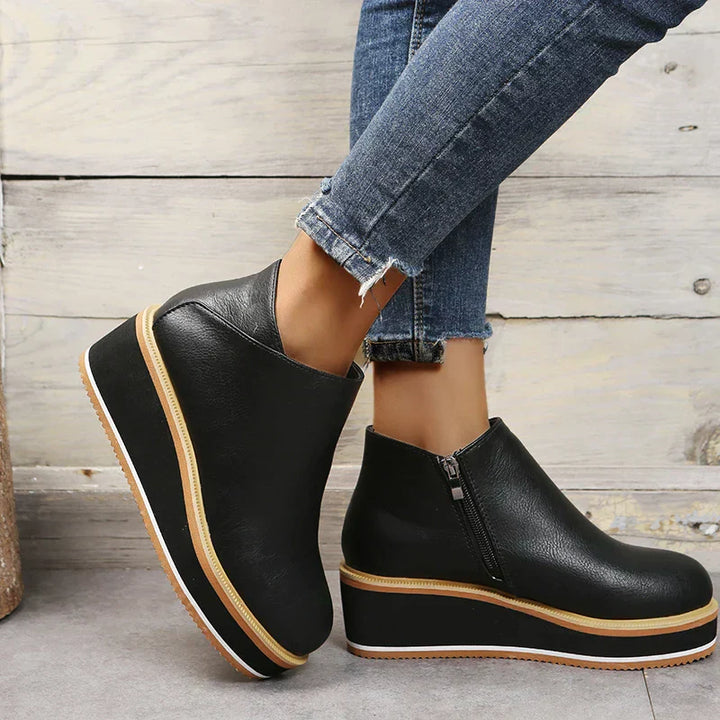 Levoire | Fermeture Éclair Plateforme Cales Bottes Pour Femmes