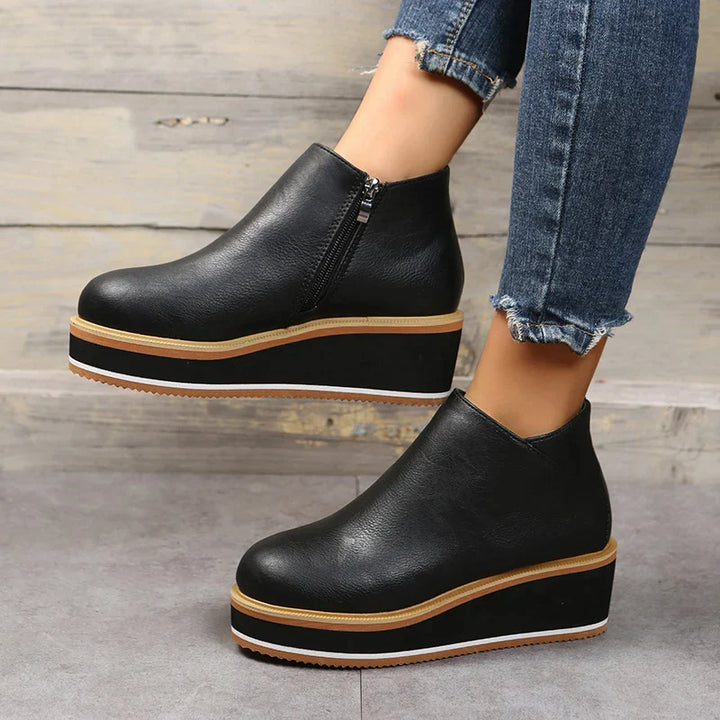 Levoire | Fermeture Éclair Plateforme Cales Bottes Pour Femmes