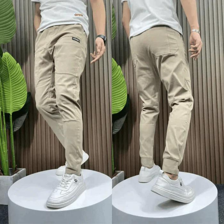 Levoire | Pantalon Cargo Skinny Stretch Khaki + Khaki