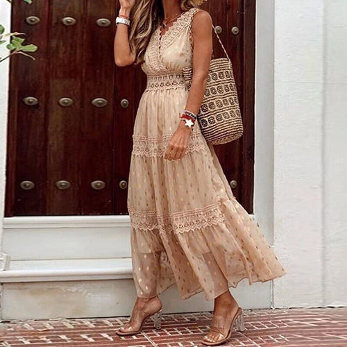 Levoire | Robe Maxi Belle Boho En Dentelle Robe D'Été Pour Toutes Les Occasions