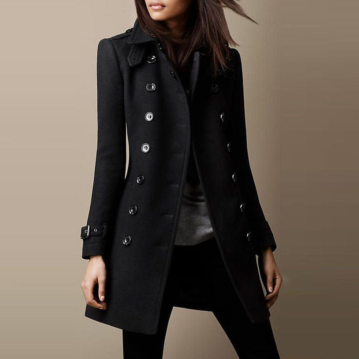 Levoire | Manteau en laine long Noir