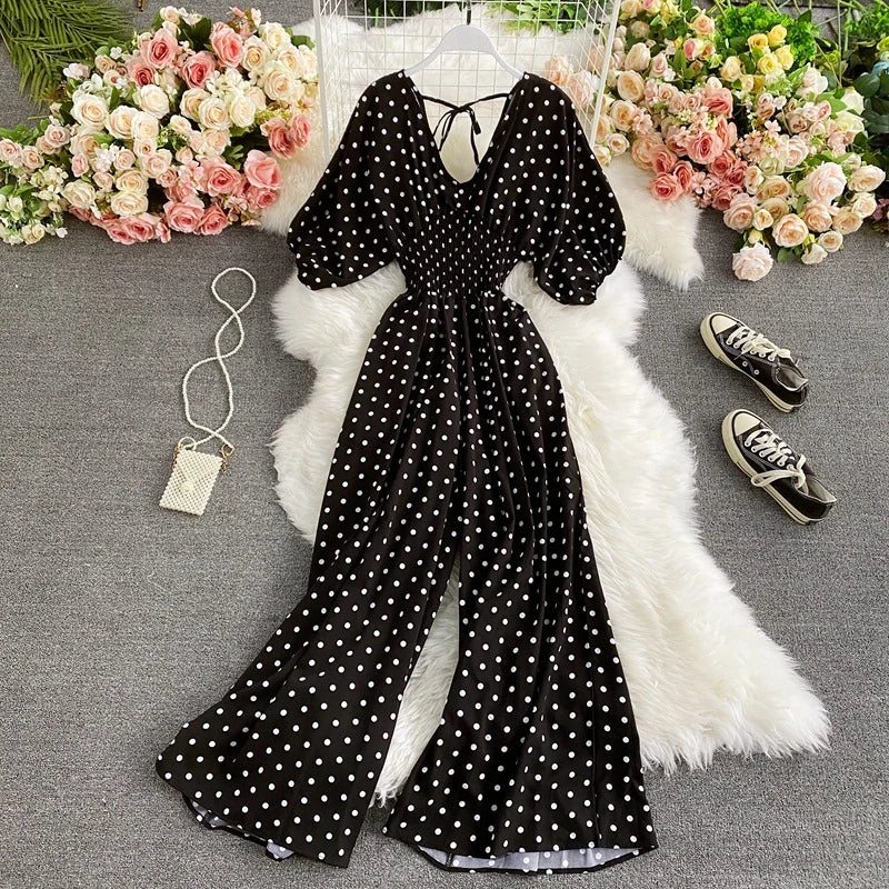 Levoire | Combinaison À Motif À Pois Noir Une taille