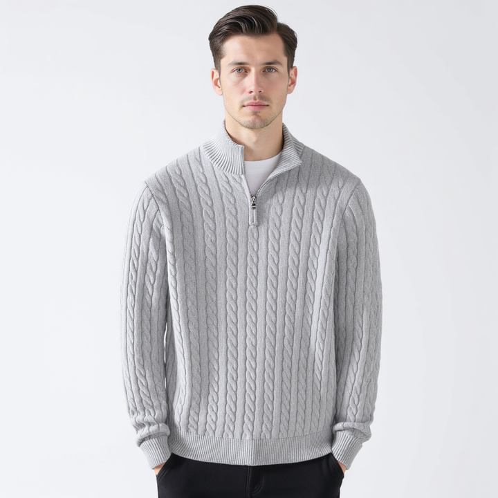 Levoire | Pull En Tricot De Luxe Avec Fermeture Éclair Moderne