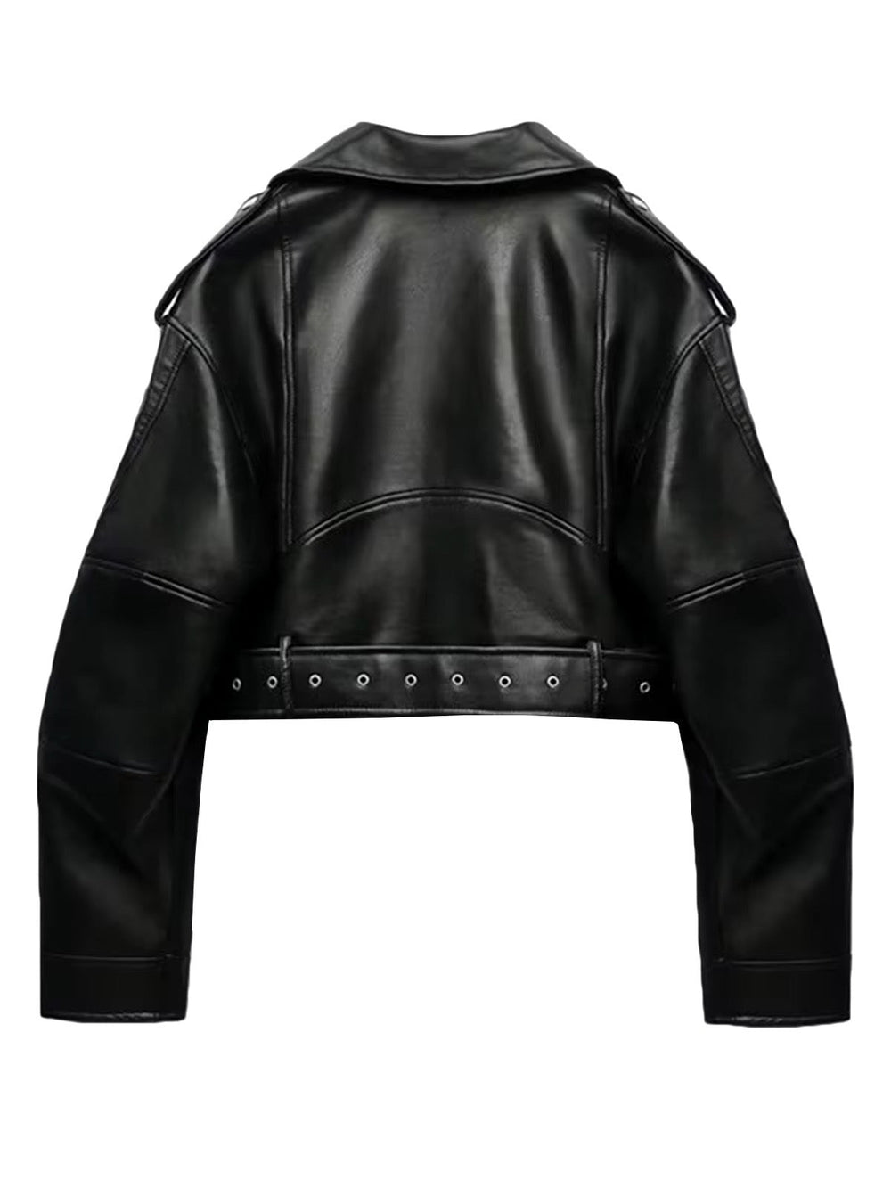 Levoire | Veste De Biker Courte En Cuir Synthétique Avec Ceinture
