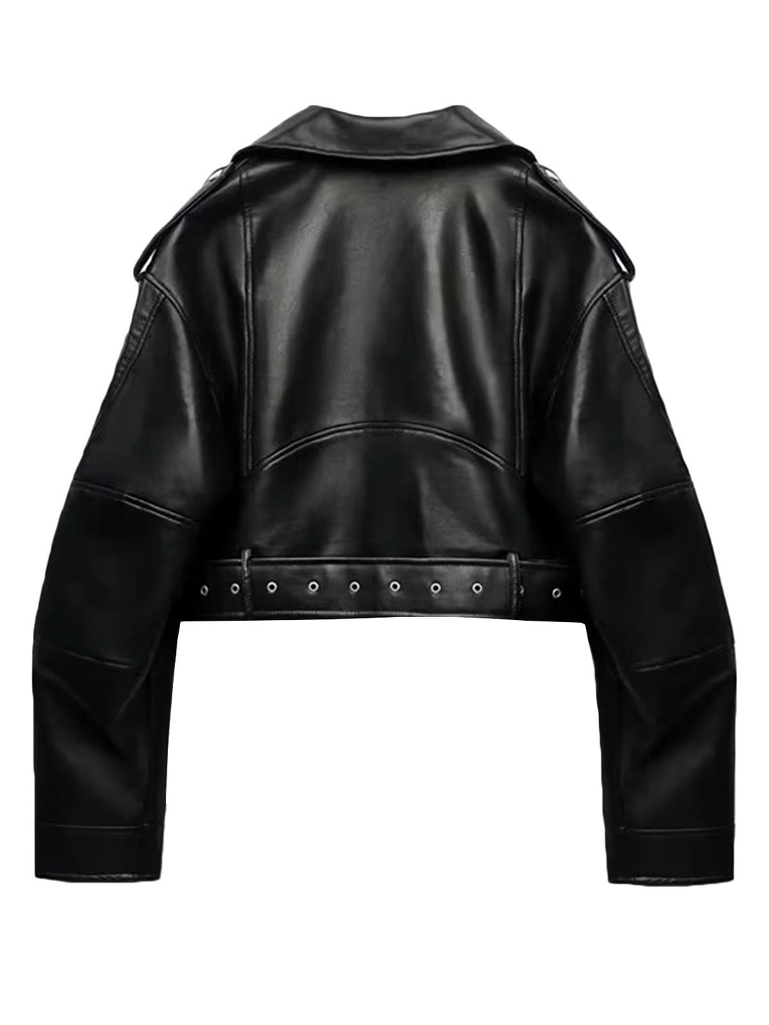 Levoire | Veste De Biker Courte En Cuir Synthétique Avec Ceinture