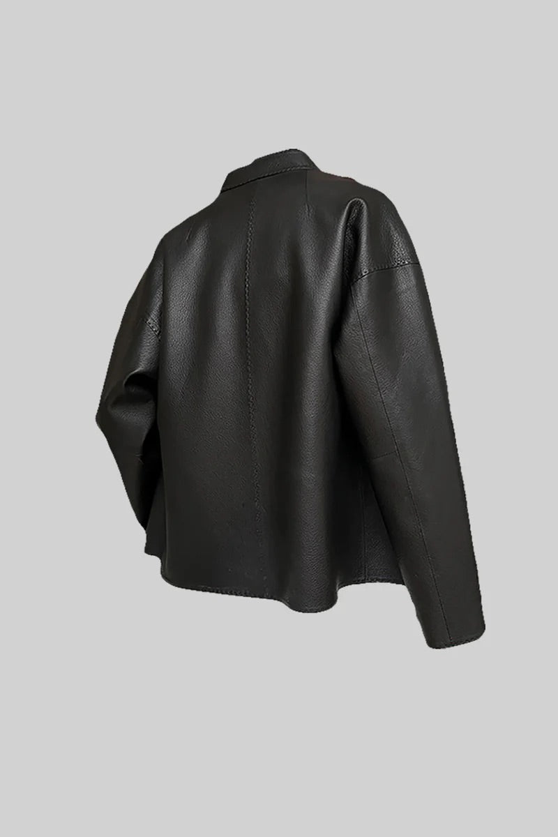 Levoire | Blazer En Simili Cuir Cintré