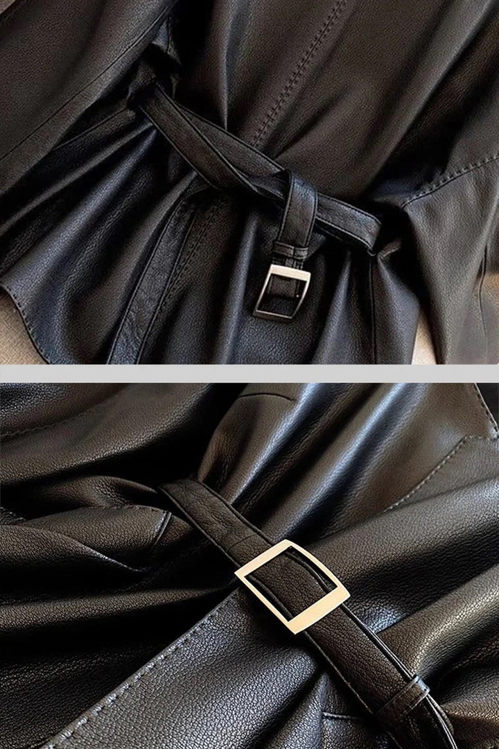 Levoire | Blazer En Simili Cuir Cintré