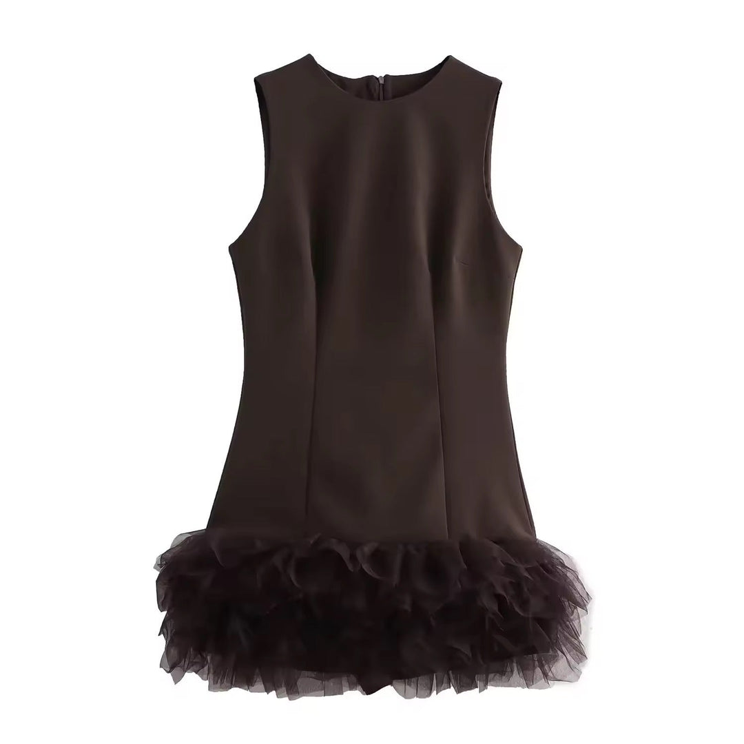 Levoire | Robe De Cocktail Élégante Avec Détails En Tulle Braun