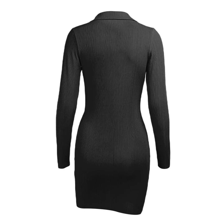 Levoire | Rippoptik Profond V-Manches Longues Mini Robe