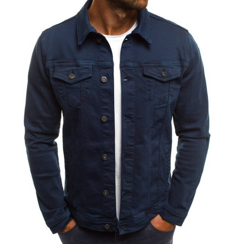 Levoire | Veste en jean à boutons à manches longues avec poches