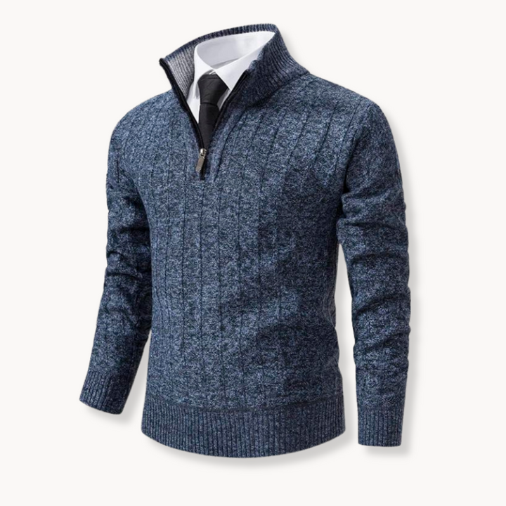 Levoire | Pull En Maille Avec Fermeture Éclair Quart Robuste
