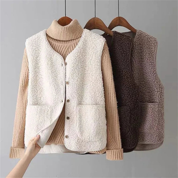 Levoire | Veste Sans Manches Avec Poches Latérales En Laine Et Fermeture À Boutons