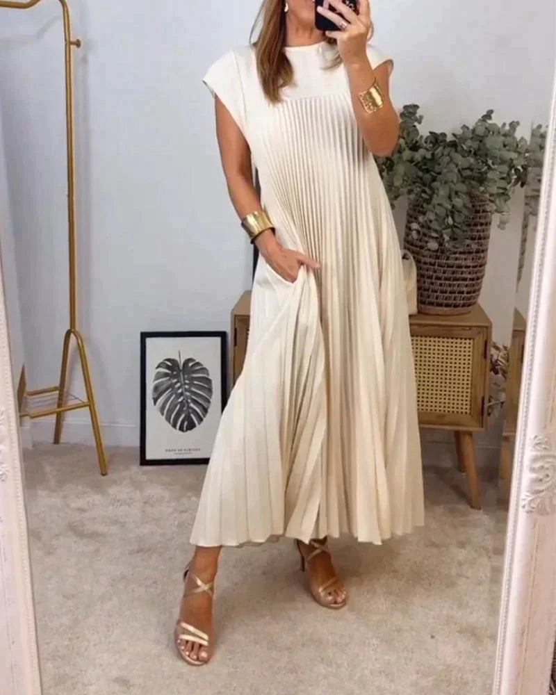 Levoire | Robe Plissée Élégante Longue