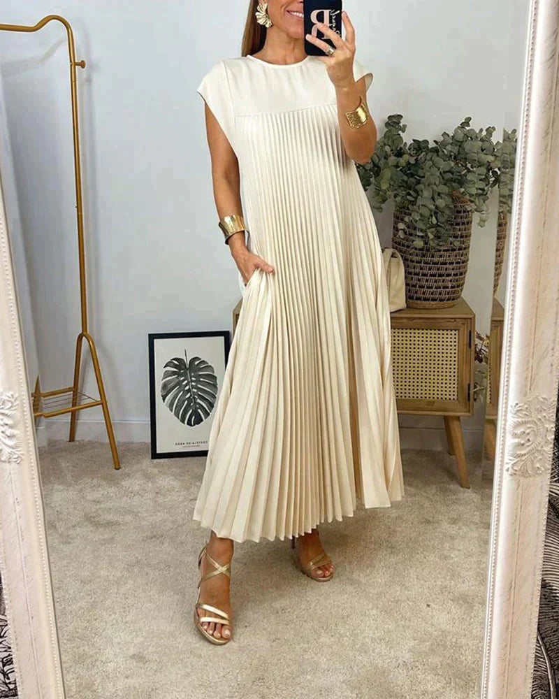 Levoire | Robe Plissée Élégante Longue