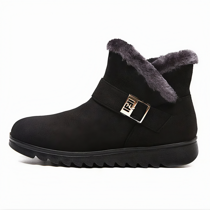 Levoire | Chaussures À Tige Lisse, Semelle Chaude, Doublure, Boucle, Sangle Noir
