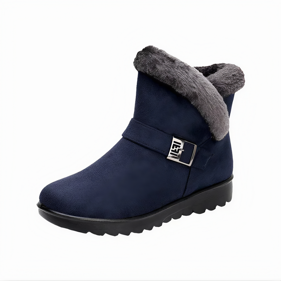 Levoire | Bottes à lacets doublées en fourrure antidérapantes chaudes Bleu