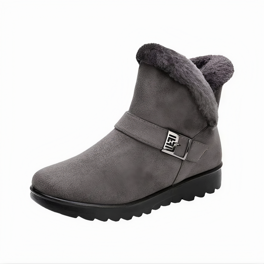 Levoire | Bottes à lacets doublées en fourrure antidérapantes chaudes Gris