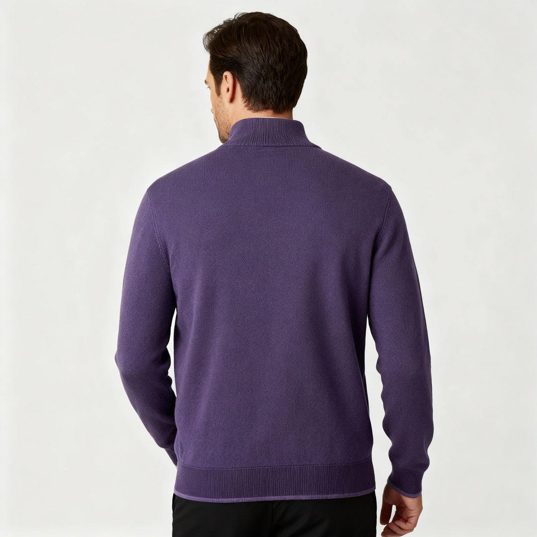 Pull confortable en merino élégant femme fermeture éclair tricots modernes | Avriane