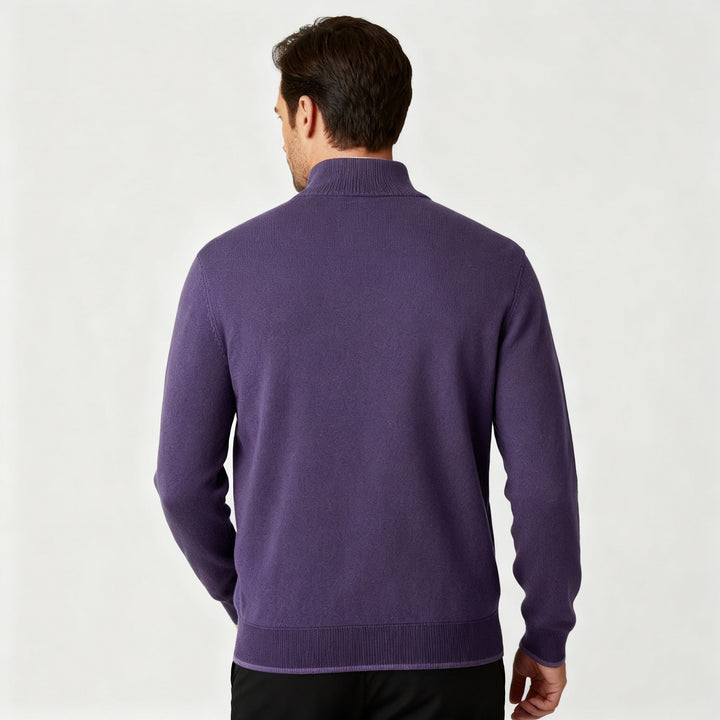 Pull confortable en merino élégant femme fermeture éclair tricots modernes | Avriane