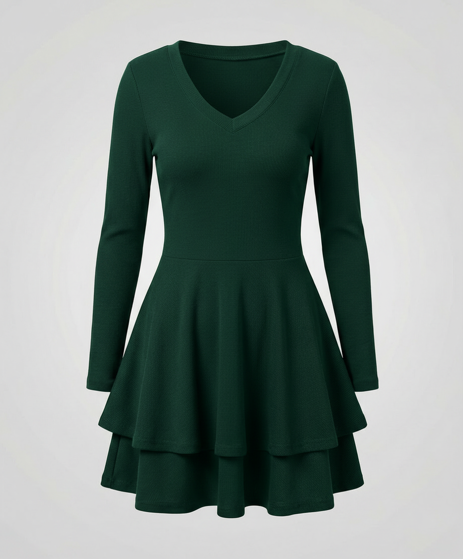 Robe portefeuilles dames volants | Heidi-Mode