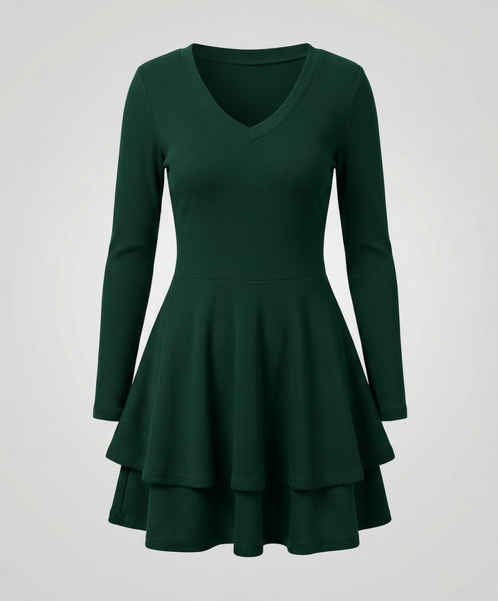 Robe portefeuilles dames volants | Heidi-Mode