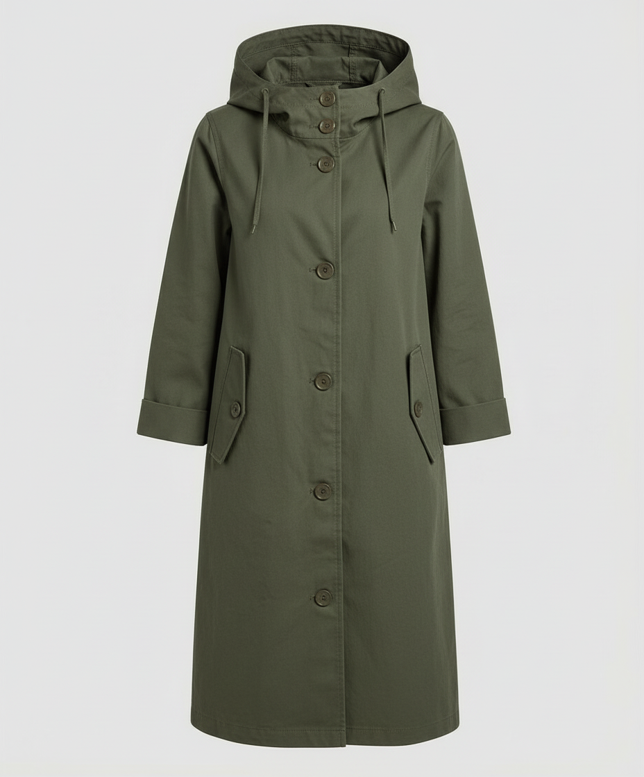 Manteau imperméable confortable pour dames avec capuche | Heidi-Mode