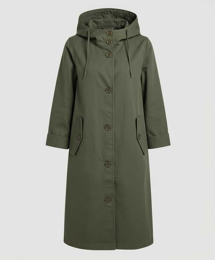 Manteau imperméable confortable pour dames avec capuche | Heidi-Mode
