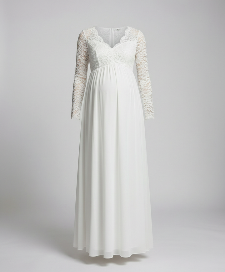 Robe maxi en dentelle élégante pour femmes enceintes | Heidi-Mode