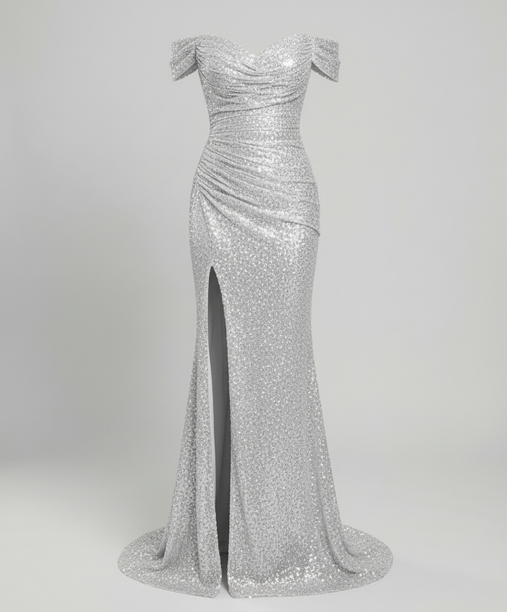 Robe de soirée élégante décolletée épaules nues dames | Avriane