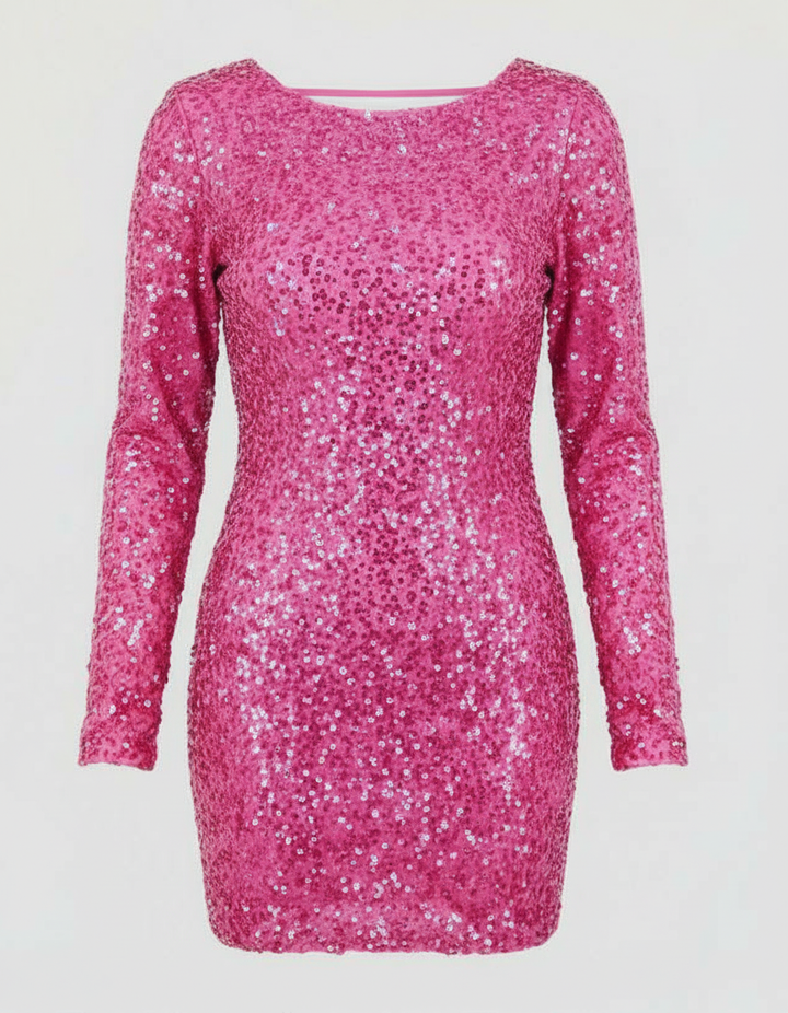 Robe d'hiver pailletée dos nu | Avriane
