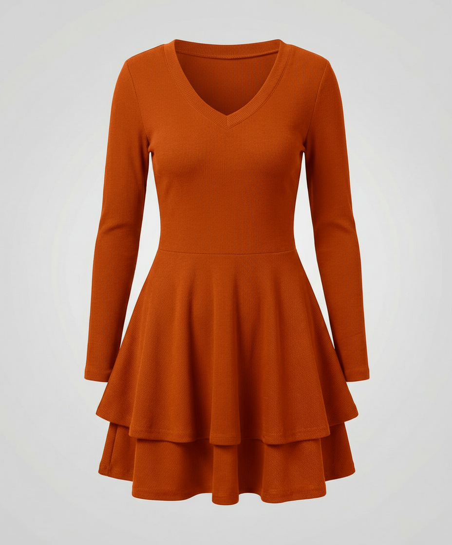 Robe portefeuilles dames volants | Heidi-Mode
