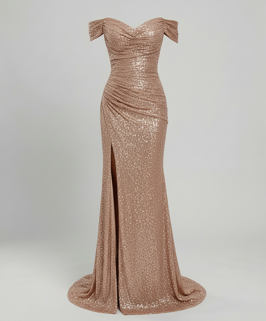 Robe de soirée élégante décolletée épaules nues dames | Avriane